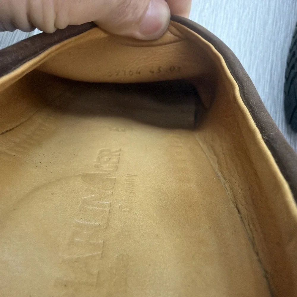 Haflinger Kodiak Leather Clogs Mens EU 43 US 10 Smokey Brown Oiled Nubuck